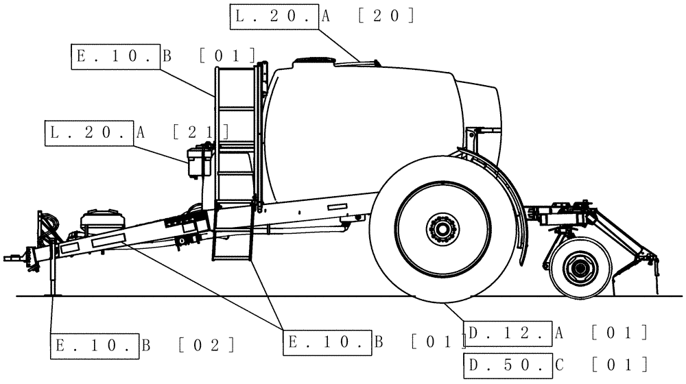 Схема запчастей Case IH SRX100 - (A[02]) - PICTORIAL INDEX - WHEELED BOOM SPRAYER A - Distribution Systems
