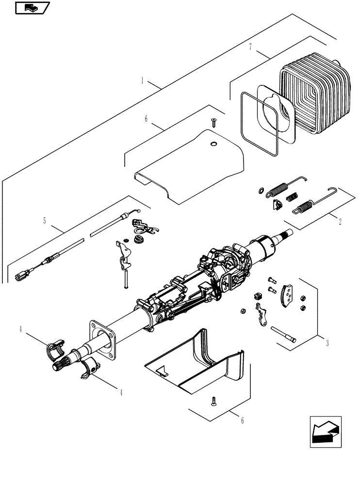 Схема запчастей Case IH MAGNUM 180 - (41.204.02) - STEERING COLUMN ASSEMBLY (41) - STEERING