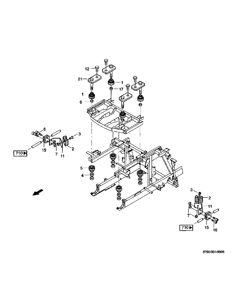 Схема запчастей Case IH 8790 - (065) - CAB, ASSEMBLY PARTS (90) - PLATFORM, CAB, BODYWORK AND DECALS
