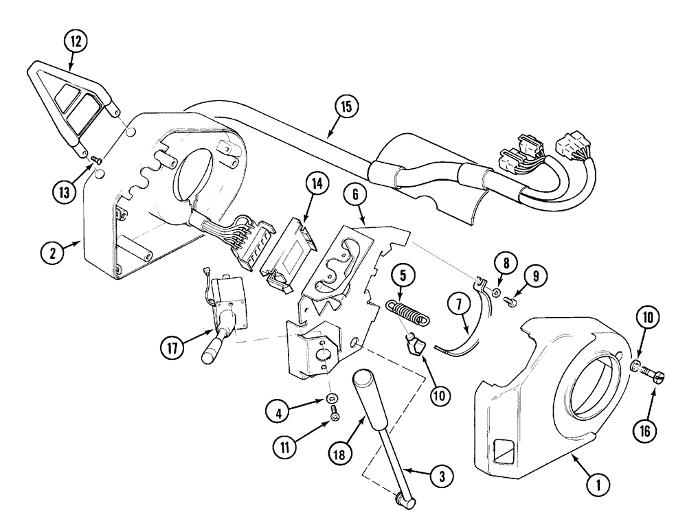 Схема запчастей Case IH 5230 - (6-062) - TRANSMISSION, FORWARD/NEUTRAL/REVERSE SHUTTLE CONTROLS, JJF1030000 (06) - POWER TRAIN