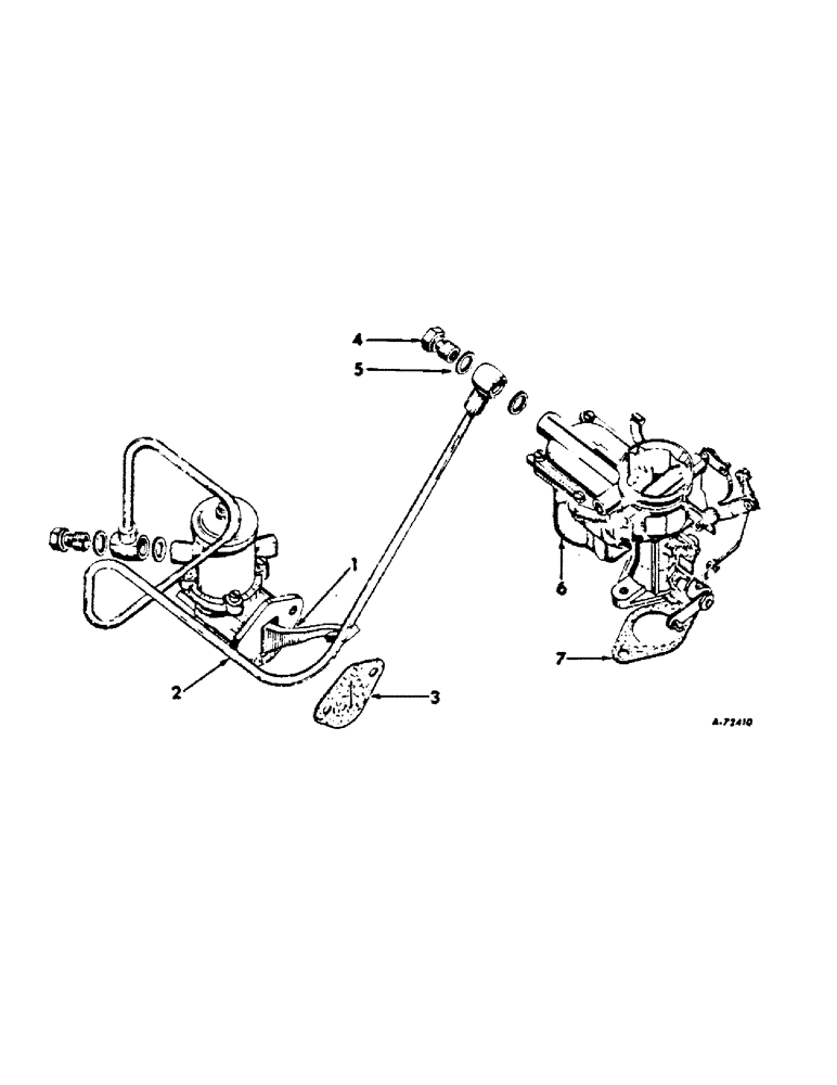 Схема запчастей Case IH BC-144 - (H-18) - CARBURETOR, FUEL PUMP AND PIPES 