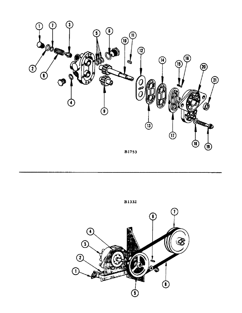 Схема запчастей Case IH 1060 - (252) - F86819 HYDRAULIC PUMP (35) - HYDRAULIC SYSTEMS