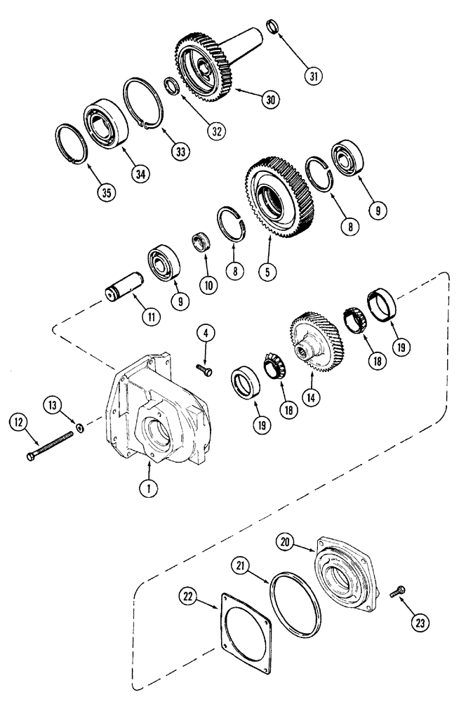 Схема запчастей Case IH 7210 - (6-076) - TRANSMISSION PUMP DRIVE (06) - POWER TRAIN