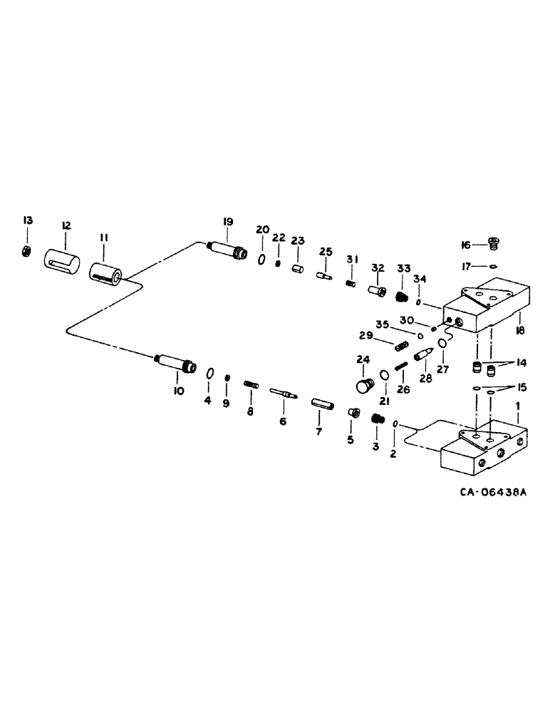 Схема запчастей Case IH 1460 - (10-66) - HYDRAULICS, VALVE REEL SPEED, FOR FRENCH 825 HEADER, FOR COMBINES S/N 22000 AND BELOW (07) - HYDRAULICS