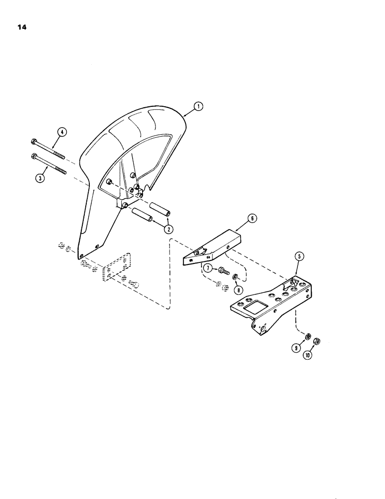 Схема запчастей Case IH 885 - (14) - FENDER SPACING AND PLATFORM EXTENSION, 885 ORCHARD TRACTOR (09) - CHASSIS