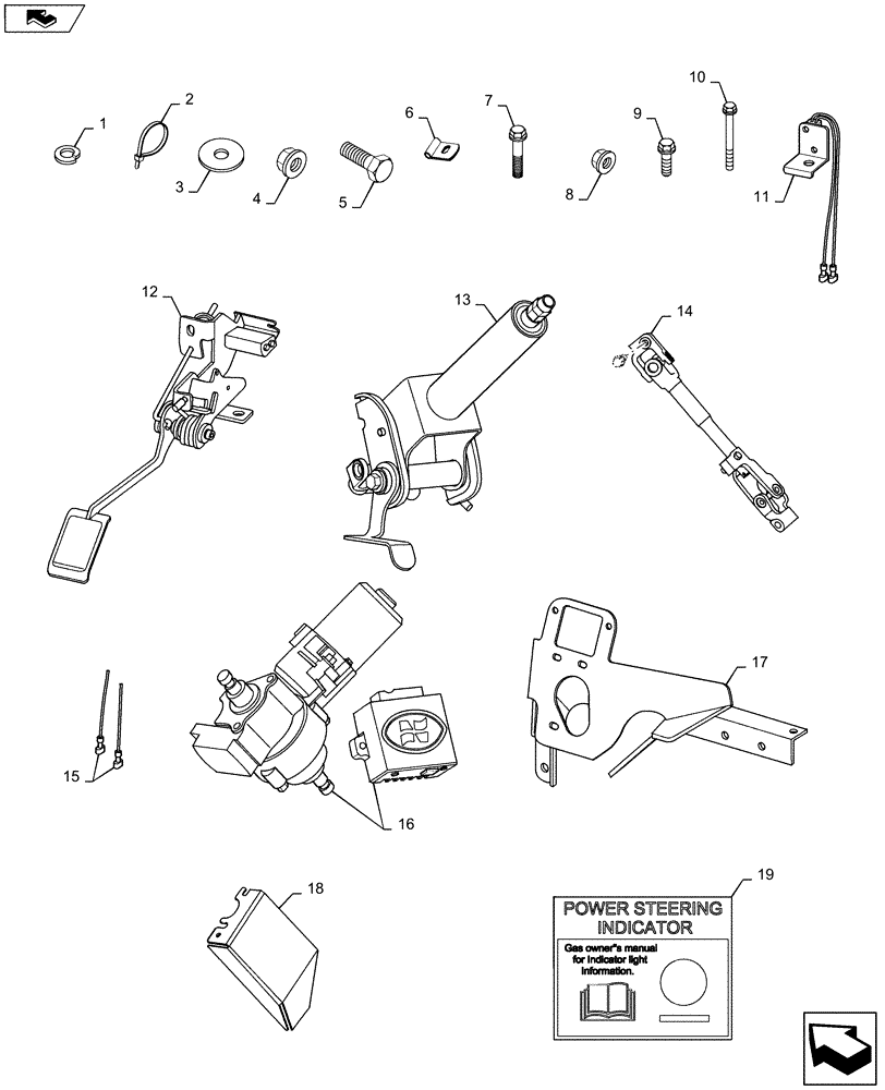 Схема запчастей Case IH SCOUT XL - (88.204.02) - DIA KIT, POWER STEERING (88) - ACCESSORIES