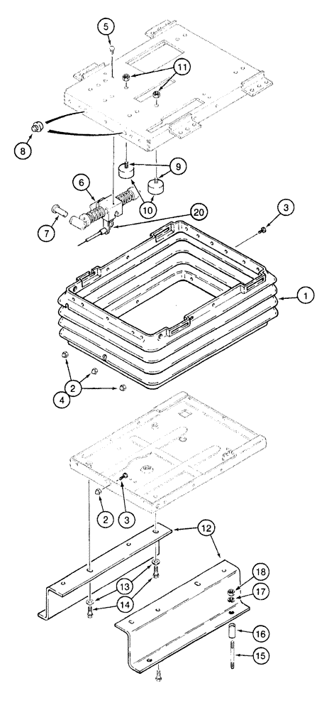 Схема запчастей Case IH 7210 - (9-098) - DELUXE AIR SUSPENSION SEAT - BOOTS & MOUNTS, TRACTOR S/N JJA0061559 & AFTER (09) - CHASSIS/ATTACHMENTS