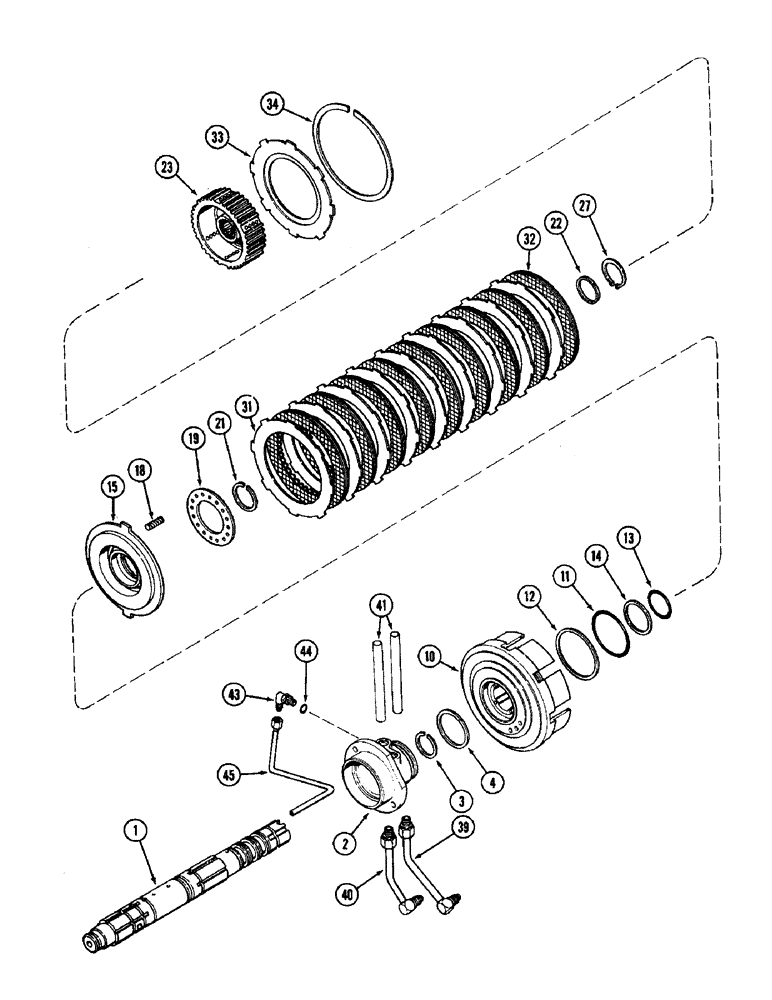 Схема запчастей Case IH 8930 - (6-042) - TRANSMISSION, INPUT SHAFT MASTER CLUTCH (06) - POWER TRAIN