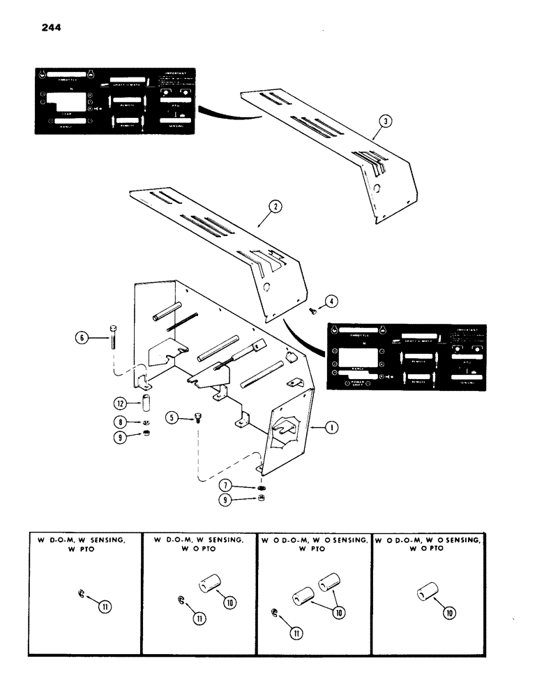 Схема запчастей Case IH 1070 - (244) - CONTROL CONSOLE (09) - CHASSIS/ATTACHMENTS