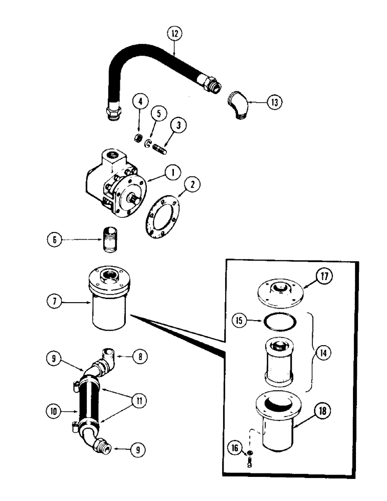 Схема запчастей Case IH 1470 - (094) - TRANSMISSION OIL PUMP AND FILTER SYSTEM (06) - POWER TRAIN