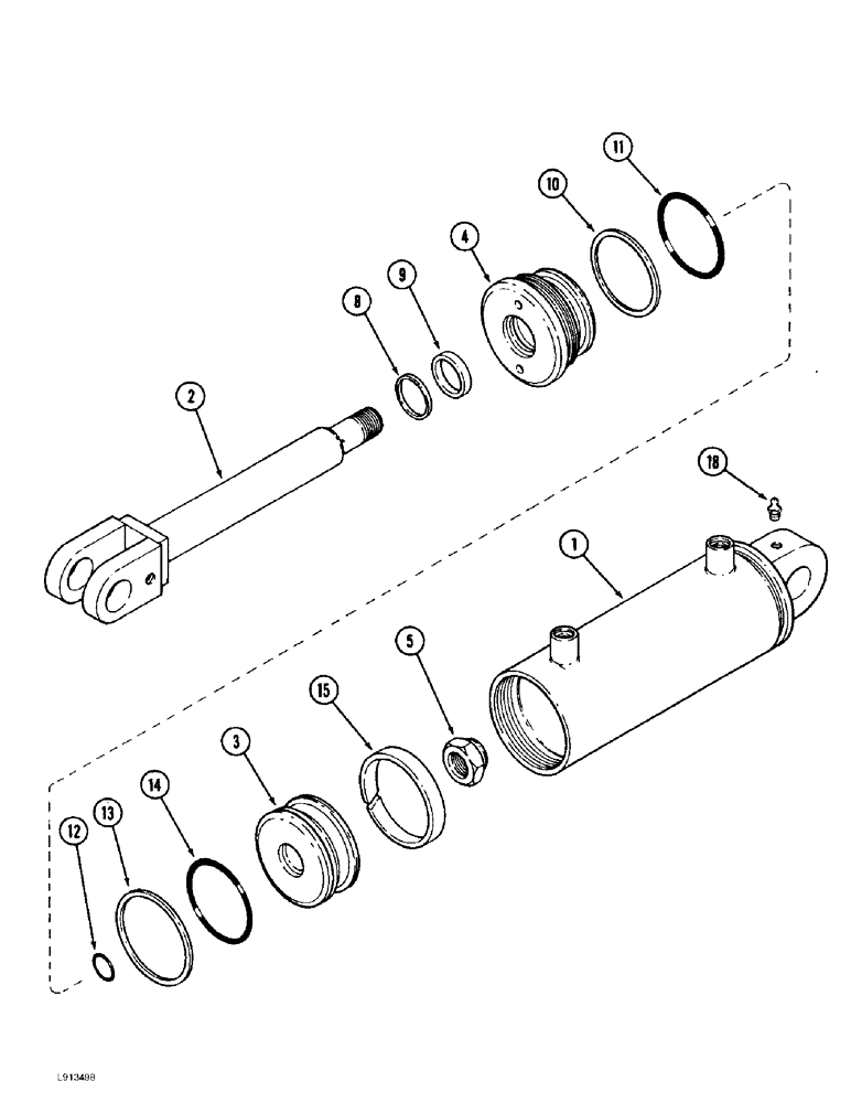 Схема запчастей Case IH 9370 QUADTRAC - (8-084) - HITCH CYLINDER ASSEMBLY (08) - HYDRAULICS
