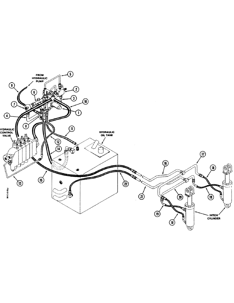 Схема запчастей Case IH 9150 - (1-18) - PICTORIAL INDEX, HITCH HYDRAULICS (00) - PICTORIAL INDEX