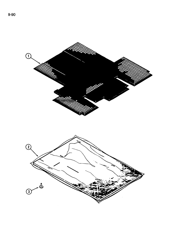 Схема запчастей Case IH 3594 - (9-090) - CAB, FLOOR MATS (09) - CHASSIS/ATTACHMENTS