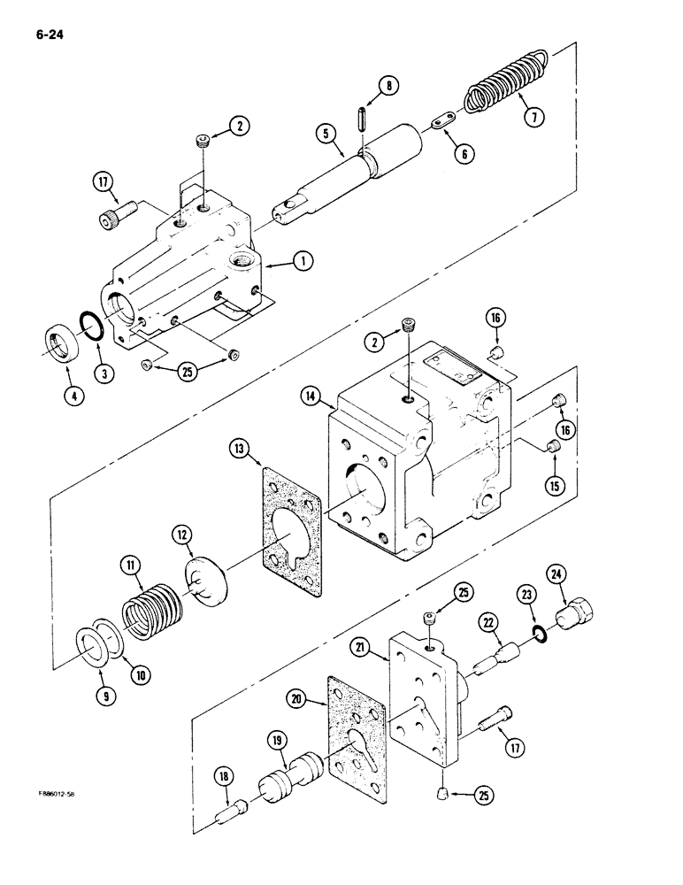 Схема запчастей Case IH 9180 - (6-24) - TRANSMISSION, CLUTCH CONTROL VALVE (06) - POWER TRAIN
