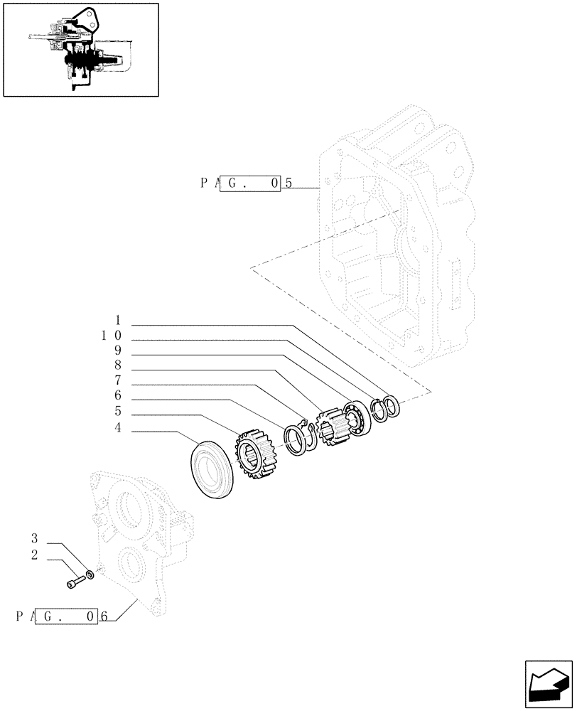 Схема запчастей Case IH PUMA 165 - (1.80.1[03]) - POWER TAKE-OFF 540E/1000 RPM (07) - HYDRAULIC SYSTEM