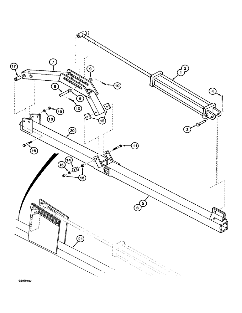 Схема запчастей Case IH 4800 - (9-28) - WING LIFT HINGE (09) - CHASSIS/ATTACHMENTS