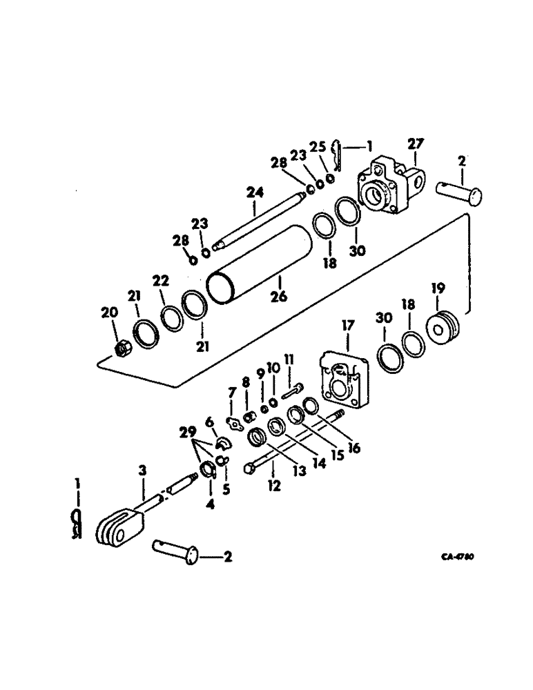 Схема запчастей Case IH 55 - (D-17) - REMOTE CONTROL HYDRAULIC CYLINDER, 3-1/2 X 8 INCH DOUBLE ACTING 