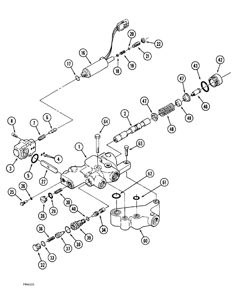 Схема запчастей Case IH 9330 - (8-036) - HITCH CONTROL VALVE ASSEMBLY, PRIOR TO P.I.N. JEE0069665 (08) - HYDRAULICS