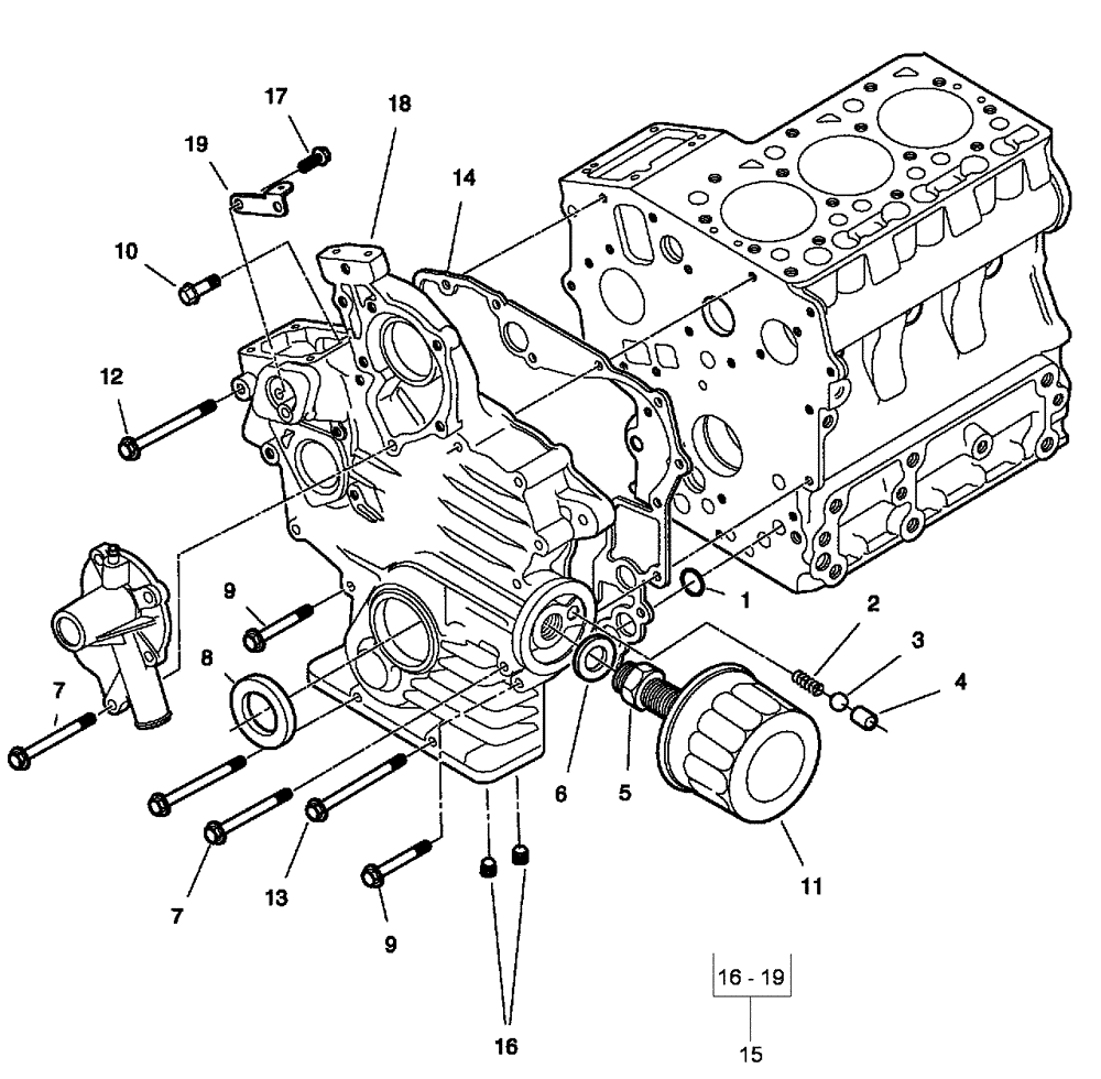 Схема запчастей Case IH SCOUT XL - (10.102.04) - GEAR CASE - DIESEL ENGINE (10) - ENGINE