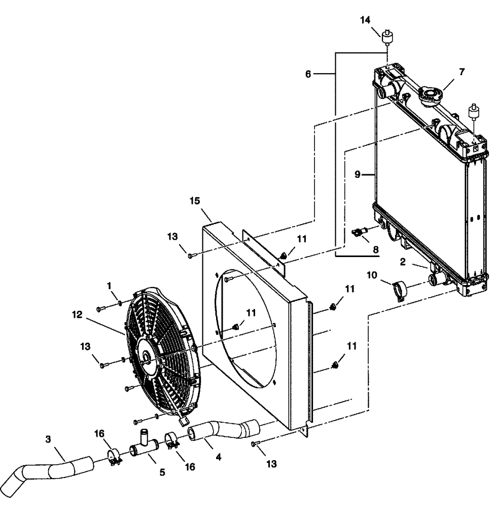 Схема запчастей Case IH SCOUT XL - (10.406.02) - RADIATOR - DIESEL ENGINE (10) - ENGINE