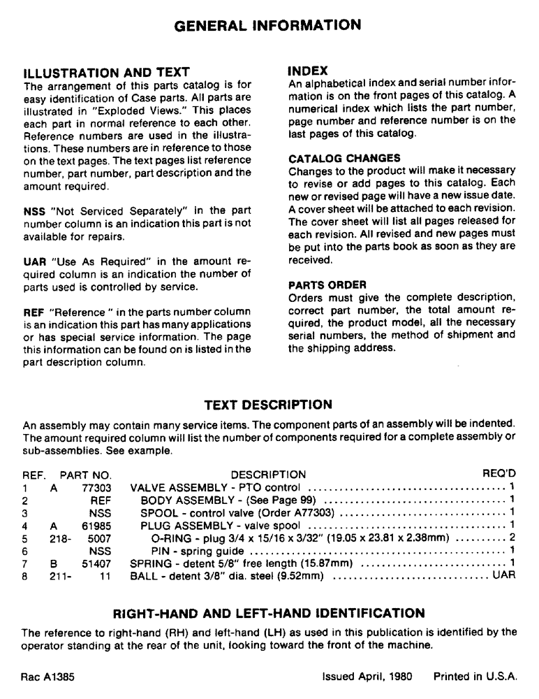 Схема запчастей Case IH DOT 23 - (01) - GENERAL INFORMATION 