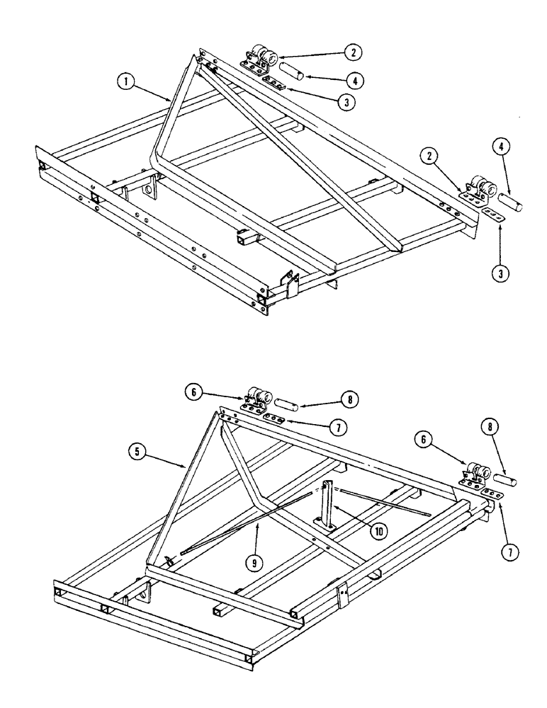 Схема запчастей Case IH 4500 - (9-056) - WING FRAME, WING TYPE MODELS, 22 FOOT 6 INCH BASIC SIZE (09) - CHASSIS/ATTACHMENTS