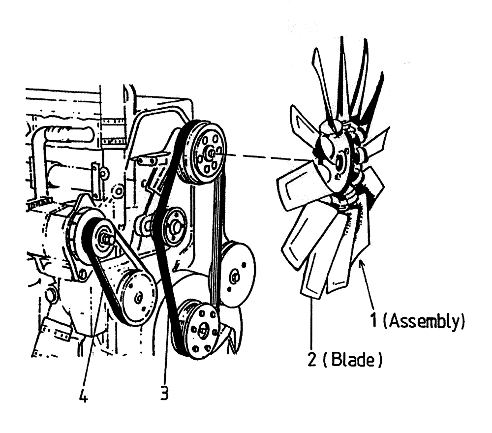 Схема запчастей Case IH 7700 - (C02-20) - COOLING FAN AND DRIVE BELTS (L10) Engine & Engine Attachments