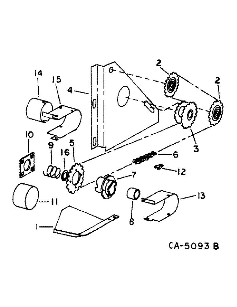Схема запчастей Case IH 914 - (33-27) - FEEDER AND HEADER, WINDROW PICKUP LEFT HAND DRIVE (13) - FEEDER