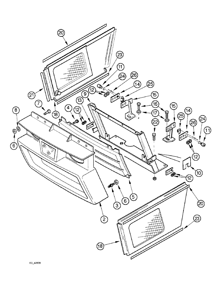 Схема запчастей Case IH 3230 - (9-008) - RADIATOR GRILLE (09) - CHASSIS/ATTACHMENTS
