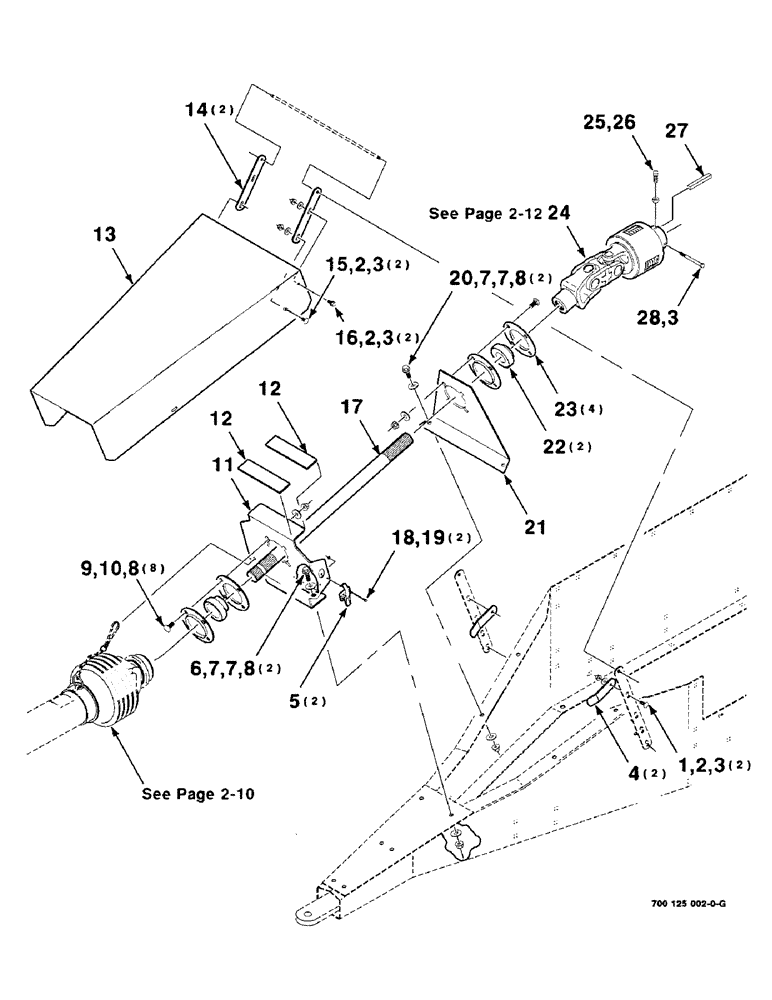 Схема запчастей Case IH 8610 - (5-04) - ROTOR DRIVE AND SHIELD ASSEMBLY, SERIAL NUMBER CFH0096512 AND LATER (64) - CHOPPING