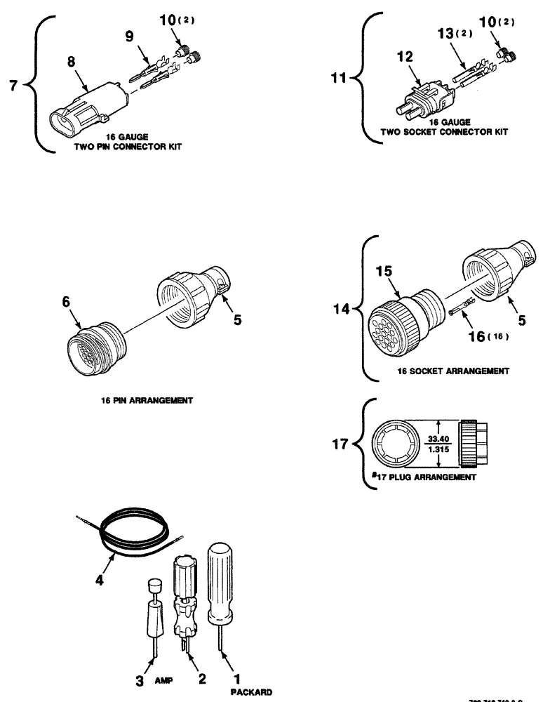 Схема запчастей Case IH 325 - (4-04) - ELECTRICAL HARNESS SERVICE PARTS (55) - ELECTRICAL SYSTEMS