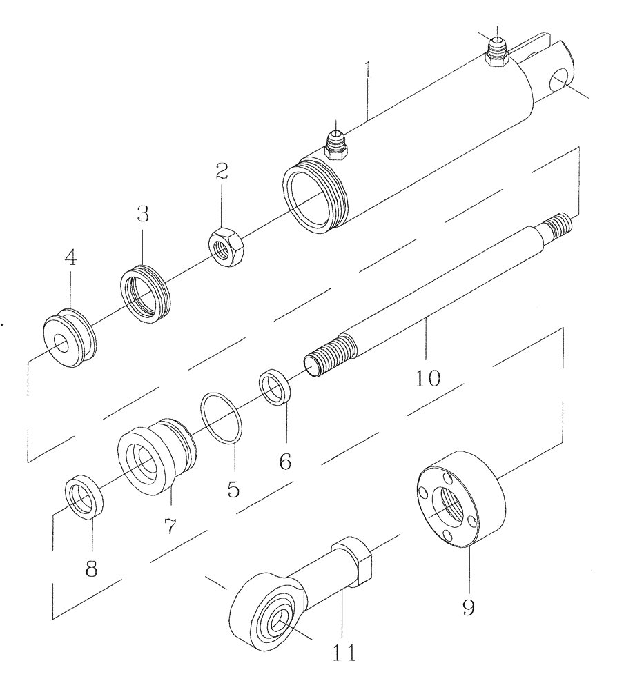 Схема запчастей Case IH 7700 - (B02[03]) - HYDRAULIC CYLINDER {SIDETRIM KNIVES} Hydraulic Components & Circuits