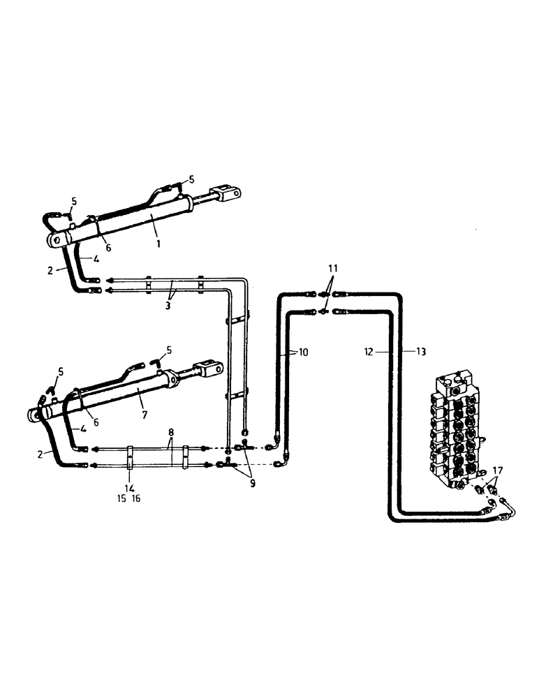 Схема запчастей Case IH 7000 - (B07-02) - HYDRAULICS, CIRCUIT, ELEVATOR LIFT KIT Hydraulic Components & Circuits