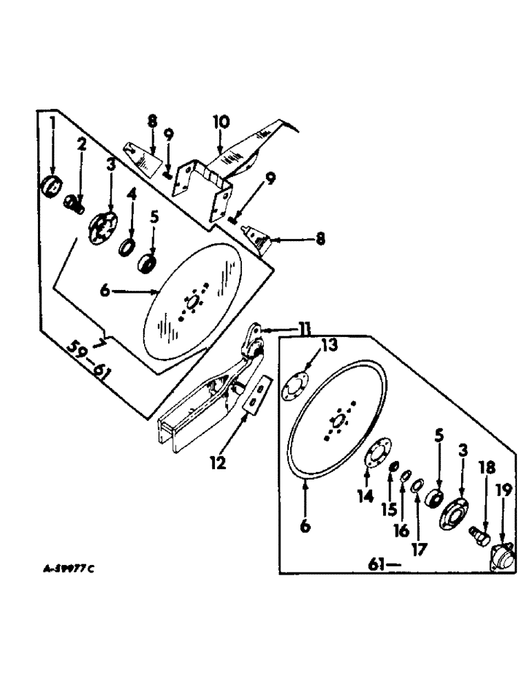 Схема запчастей Case IH 249 - (E-26) - DOUBLE DISK SEED OPENER, BALL BEARING 
