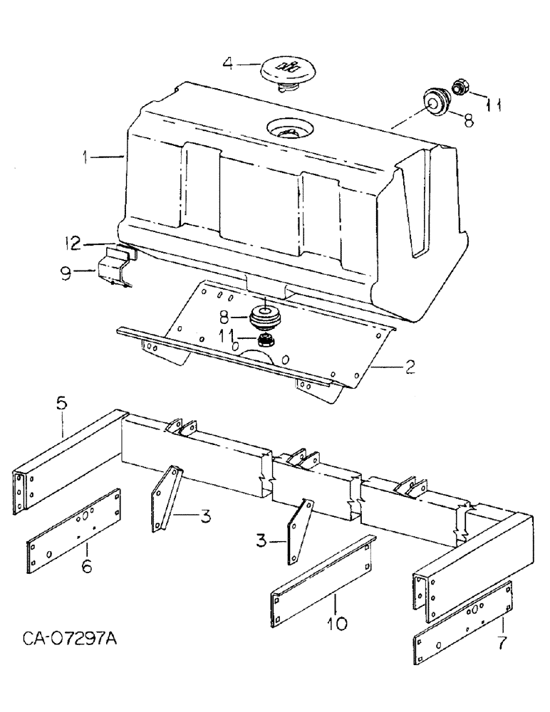 Схема запчастей Case IH 800 - (10-07) - FERTILIZER, HOPPER AND RELATED PARTS, LIQUID FERTILIZER UNITS A, C, D, F AND M (09) - CHASSIS/ATTACHMENTS