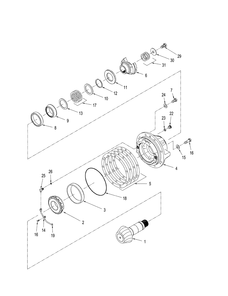 Схема запчастей Case IH STX480 - (06-71) - 500 SERIES AXLE ASSEMBLY - REAR COVER (06) - POWER TRAIN