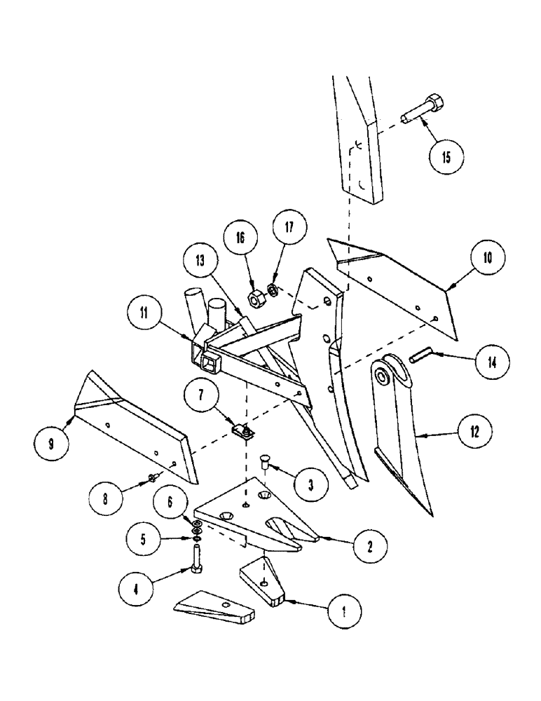 Схема запчастей Case IH CONCORD - (B45) - EDGE-ON ANDERSON OPENER, 12 INCH LIQUID 