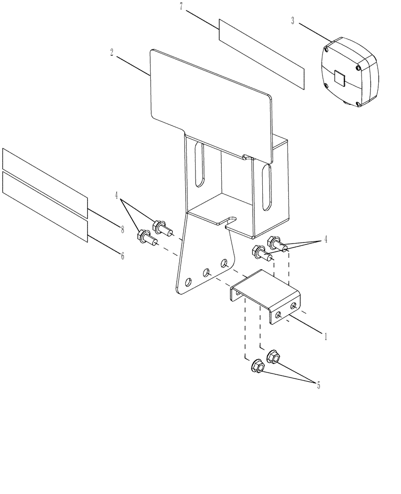 Схема запчастей Case IH 635 - (55.404.02) - WARNING LIGHT, TOOLBAR AND DRUM (55) - ELECTRICAL SYSTEMS