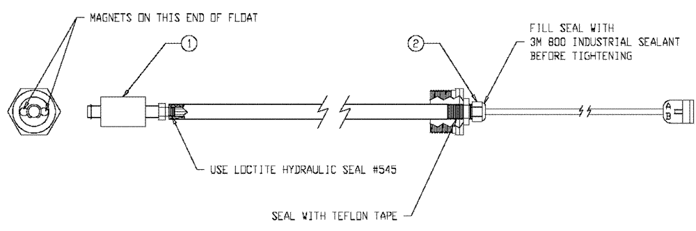 Схема запчастей Case IH 4375 - (06-009) - LEVEL SWITCH ASSEMBLY (07) - HYDRAULICS