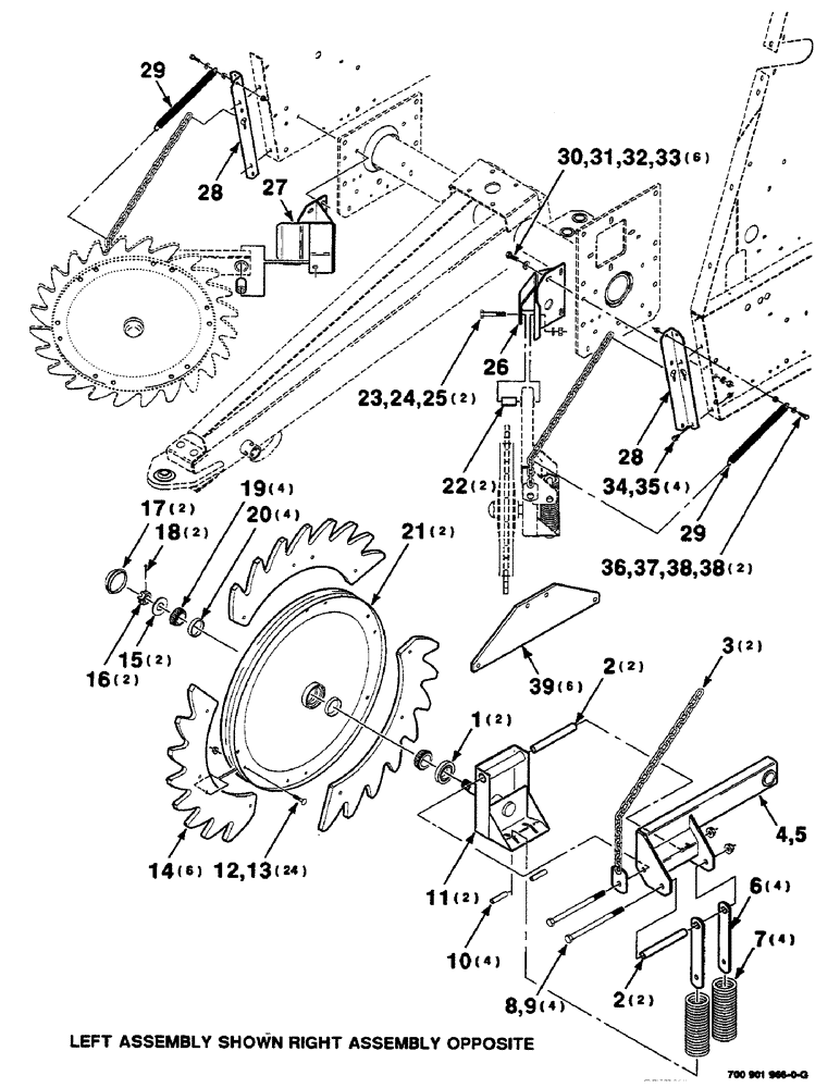 Схема запчастей Case IH 8460 - (9-30) - GATHERING WHEEL KIT, HK50428 GATHERING WHEEL KIT COMPLETE, TO BE ORDERED THROUGH WHOLEGOODS ONLY Decals & Attachments