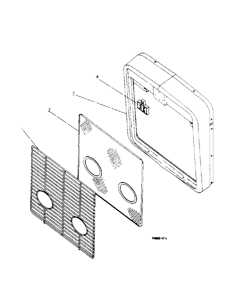 Схема запчастей Case IH 434 - (4-05) - RADIATOR GRILLE AND FRAME - CHASSIS (09) - CHASSIS