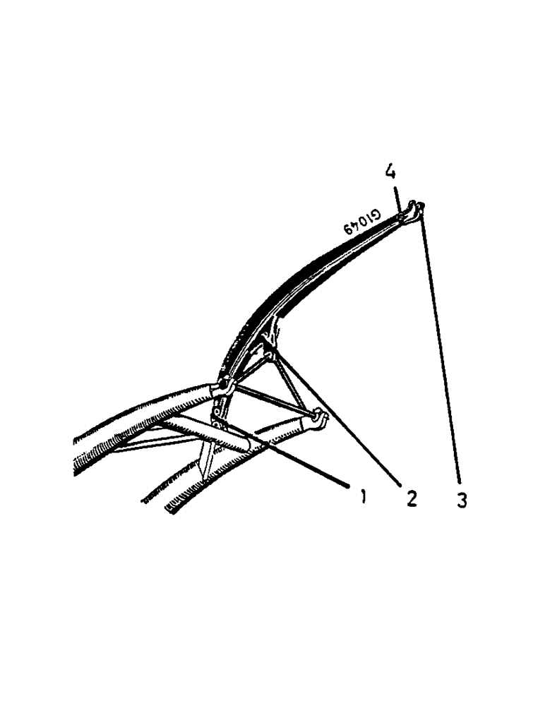 Схема запчастей Case IH 654 - (345) - CRANE HOOK EXTENSION (88) - ACCESSORIES