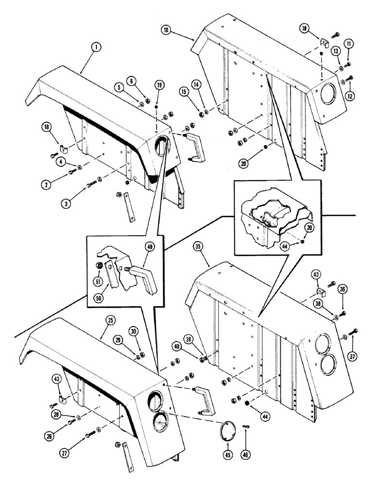 Схема запчастей Case IH 870 - (278) - FENDERS, 12" FENDER (09) - CHASSIS/ATTACHMENTS