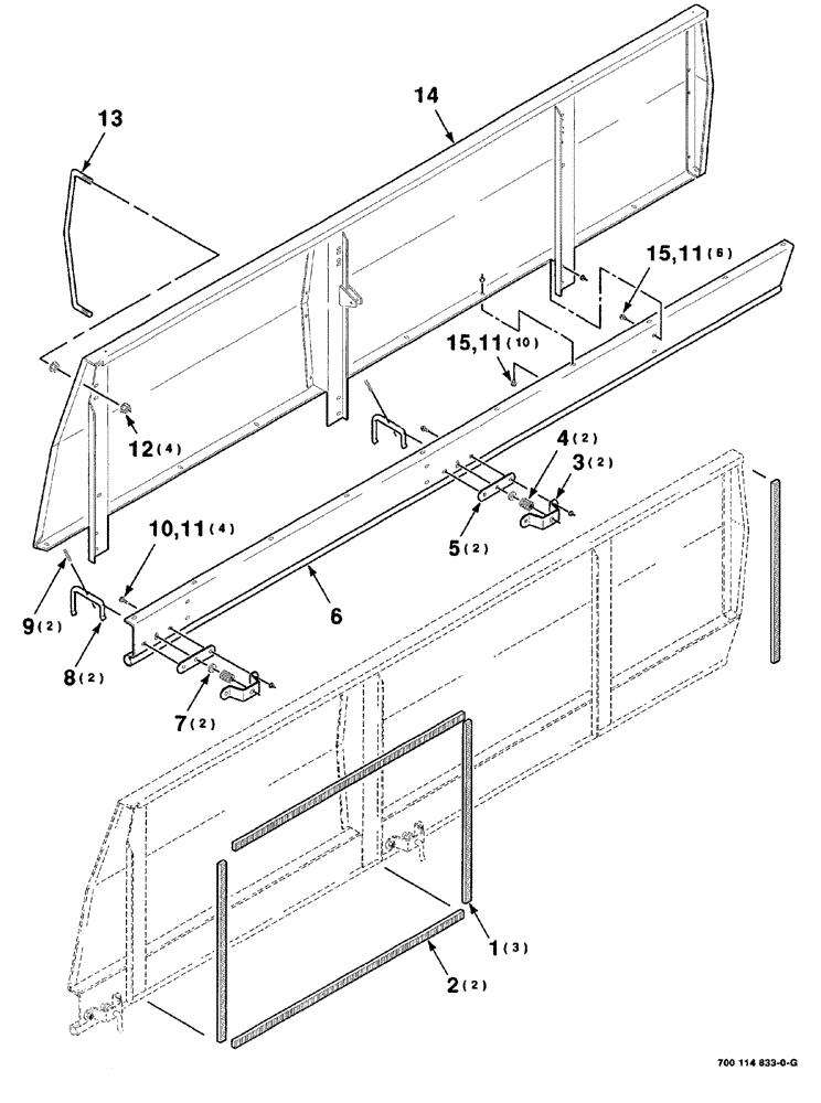 Схема запчастей Case IH 8840 - (07-036) - PANEL STYLING SIDE ASSEMBLY (RIGHT) (90) - PLATFORM, CAB, BODYWORK AND DECALS