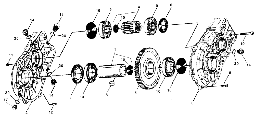 Схема запчастей Case IH 1042 - (09-28) - COMBINE ADAPTER GEARBOX 