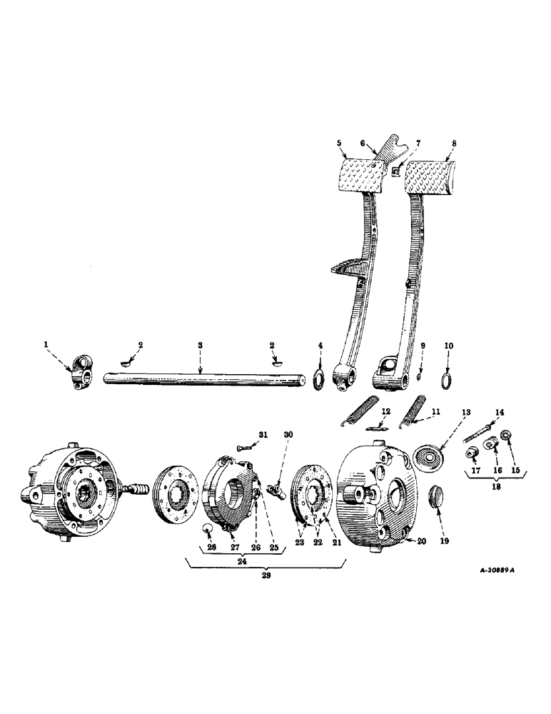 Схема запчастей Case IH FARMALL H - (154) - CHASSIS, DISC BRAKES AND CONNECTIONS, SERIAL NO. 391358 AND UP (12) - CHASSIS