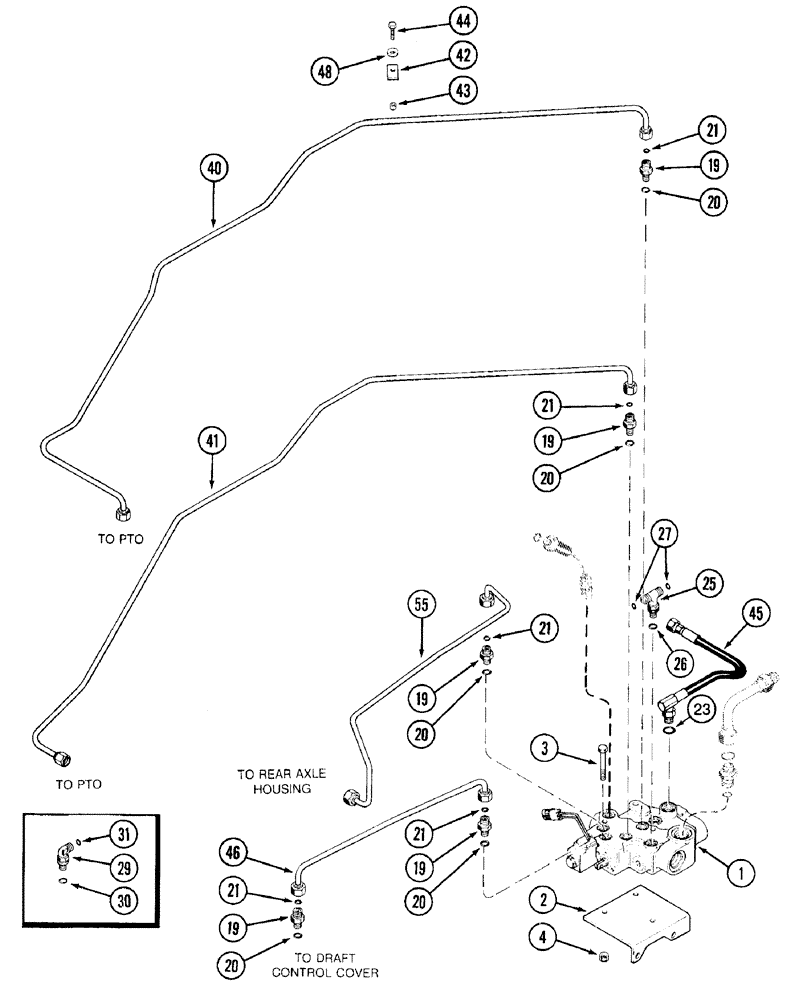 Схема запчастей Case IH 7210 - (8-006) - PTO HYDRAULICS, PRIOR TO TRACTOR P.I.N. JJA0064978 (08) - HYDRAULICS