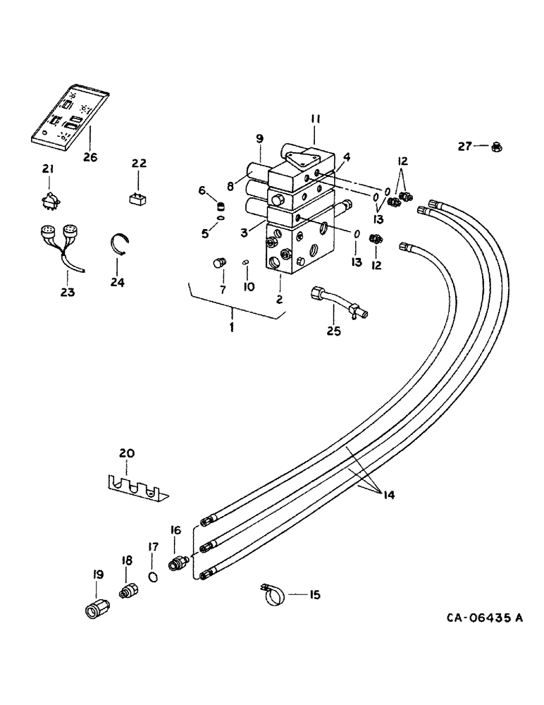 Схема запчастей Case IH 1460 - (10-67) - HYDRAULICS, REEL SPEED CONTROL FOR FRENCH 825 HEADERS, FOR COMBINE S/N 2201 AND ABOVE (07) - HYDRAULICS