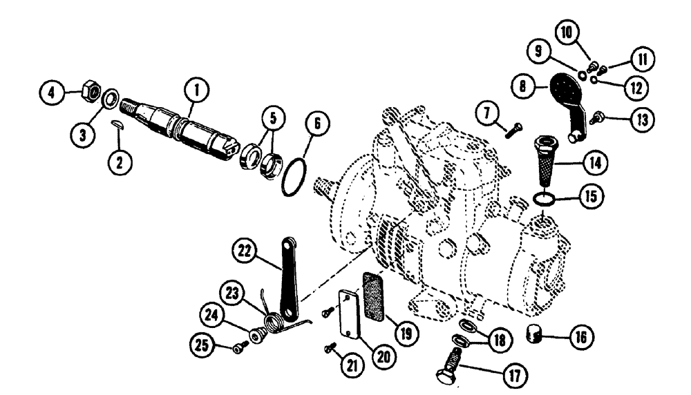 Схема запчастей Case IH 630 - (040) - PARTS FOR FUEL INJECTION PUMP (03) - FUEL SYSTEM