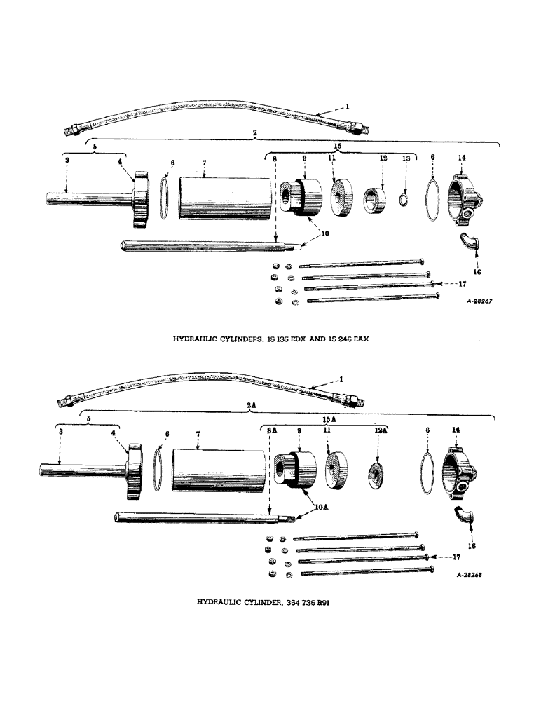 Схема запчастей Case IH SUPER M - (376) - HYDRAULIC SYSTEM, HYDRAULIC CYLINDERS (07) - HYDRAULIC SYSTEM